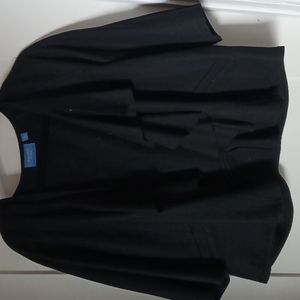 Black short waisted wool/polyester jacket